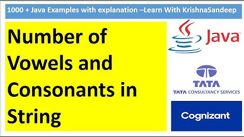 Java Program to print number of vowels and consonants in String