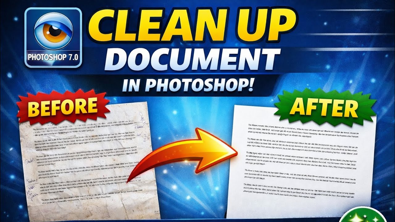 How to Clean Scanning Document in Adobe Photoshop!