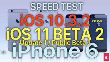 iPhone 6  : iOS 10.3.2 vs iOS 11 Beta 2 UPDATE 1 / Public Beta 1 (Build # 15A5304j) Speed Test