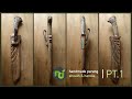 Wood carved Parang/golok/machete/knife sheath & handle - Part 1 "mengukir gagang dan sarung parang"