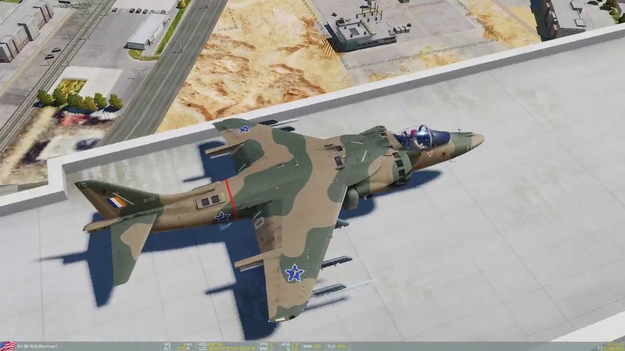 DCS Harrier - Tromb Tower Landing - YouTube