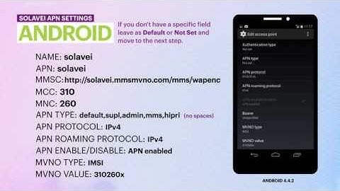 Solavei Android APN Settings | Solavei