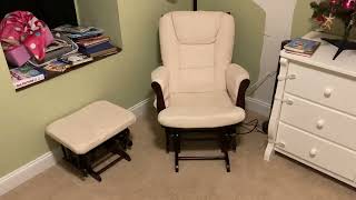 Review of the Storkcraft Tuscany Custom Glider and Ottoman with Lumbar Pillow, Espresso/Beige