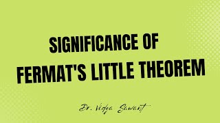 Significance of Fermat's Theorem | Fermat's Little Theorem | Modular Exponentiation