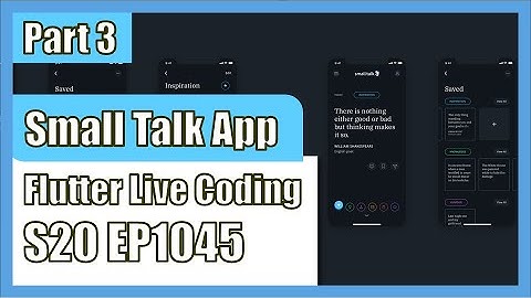 [Flutter] Flutter Live Coding EP1045 (Small Talk App Part 3) | riverpod
