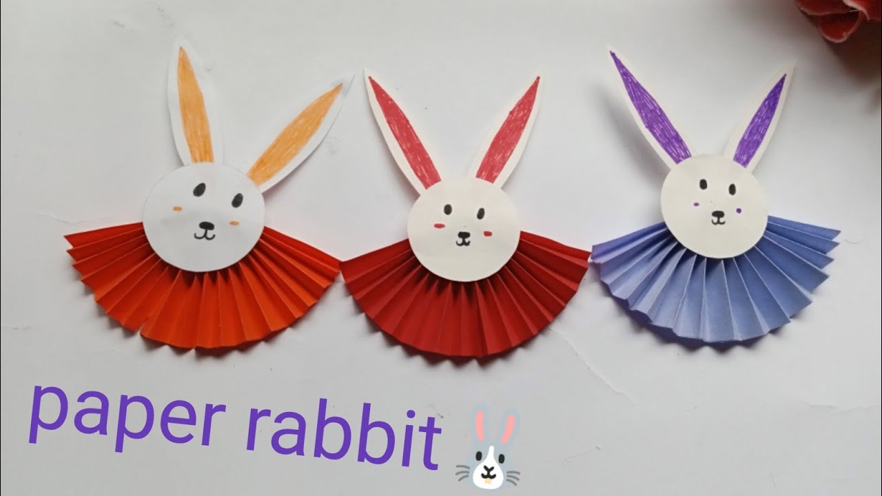 Paper rabbit easyEaster craft ideasorigami craft ideaspaper bunny easy🐰🐰 YouTube