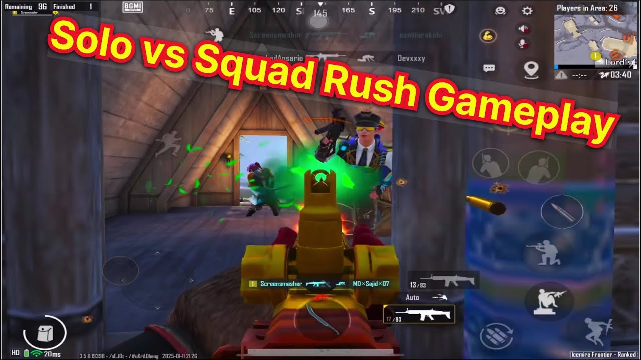 Solo vs Squad Rush Gameplay - YouTube