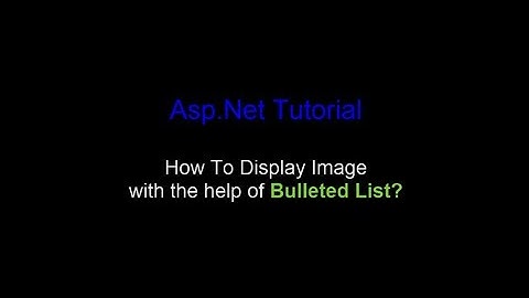 Display image With The Help of Bulleted List in ASP.Net