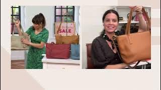 Parker Clay Eden Leather Carryall Tote with Crossbody Strap & Tassel on QVC
