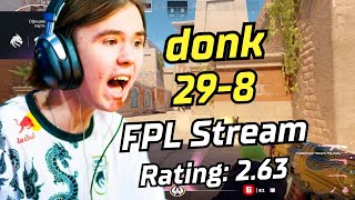 donk (29-8) Stream FPL vs flameZ/FL1T/mir/degster/nicoodoz (anubis) | Feb 14, 2024