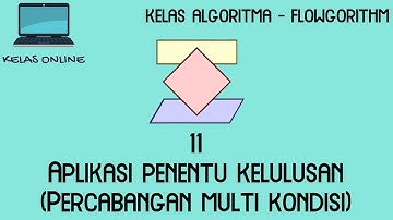 [Kelas Online] Belajar Flowgorithm - 11. Aplikasi Penentu Kelulusan (Percabangan Multi Kondisi)