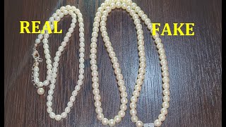 White pearls real vs fake. How to spot fake pearl necklace