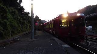 2016/8/6　特急「ゆふ5号」到着@天ヶ瀬駅