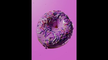 FINISHED Doughnut From BLENDER GURU TUTORIAL!!
