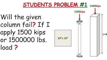 students problem#1 :- how to check if the column can support the applied load or force ?