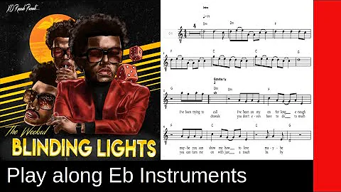 Blinding Lights (The Weeknd, 2019), Eb-Instrument Play along