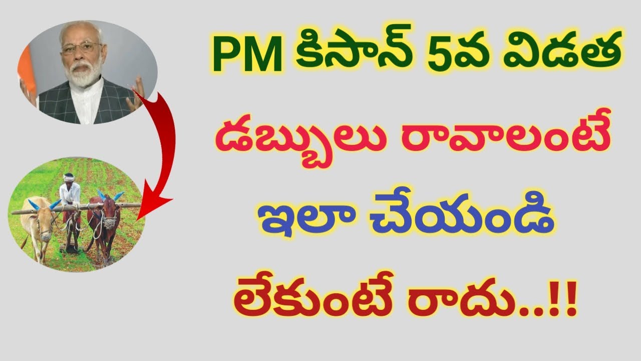 5 వ విడత Pm Kisan amount release date | pm Kisan payment ...