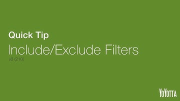 Include/Exclude Filters