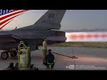 F15  f16 full afterburner test on the ground afterburner run