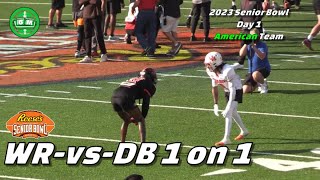 2023 Senior Bowl Coverage: Day 1 - WR-vs-DB - American Team 1 on 1