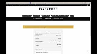 How to use the Razor Ridge leads Shopping Cart
