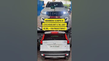 MAHINDRA SCORPIO N – Lexus Headlight & Tail Light | OE DRL + Fog Projector Kit #afto #ScorpioN #car
