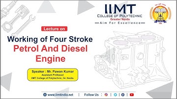 Working of Four Stroke Petrol And Diesel Engine | IIMT College of Polytechnic Greater Noida