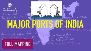 PORTS of India | Full Mapping Practice along with Importance to India