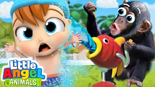 Stop Baby Monkey! | Fun Animal Sing Along Songs by Little Angel Animals