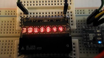 Vintage LED display DL1814 running demo
