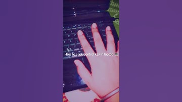 How to click control key in laptop 💻