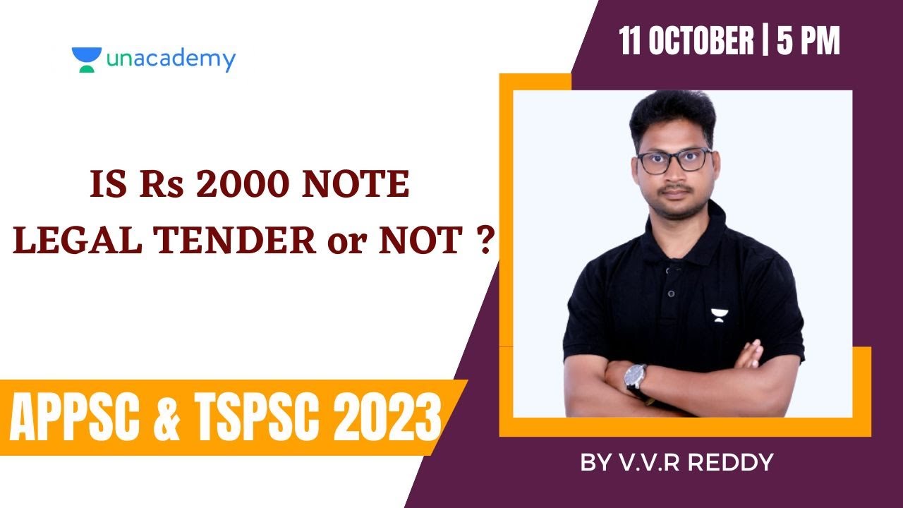 V R Reddy IS Rs 2000 Note Legal Tender or Not ? | Indian Economy | V.V. R Reddy ...