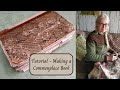 Making a commonplace book using an old book cover and a fabric spine