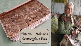 Making a Commonplace Book using an old book cover and a fabric spine