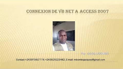 Connexion Access à VB Net