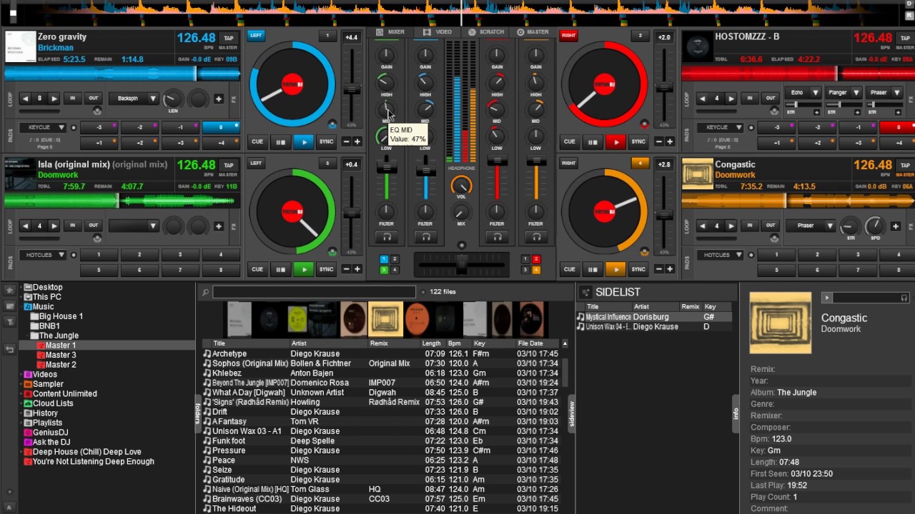 House Virtual DJ (4 Deck Deep House Mix) Sample 2 Extended YouTube