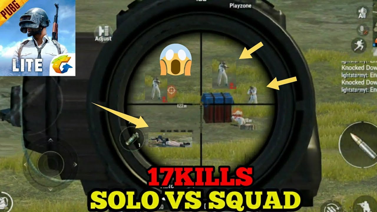 Pubg Mobile Lite | 17 Kills | Solo Vs Squad - YouTube