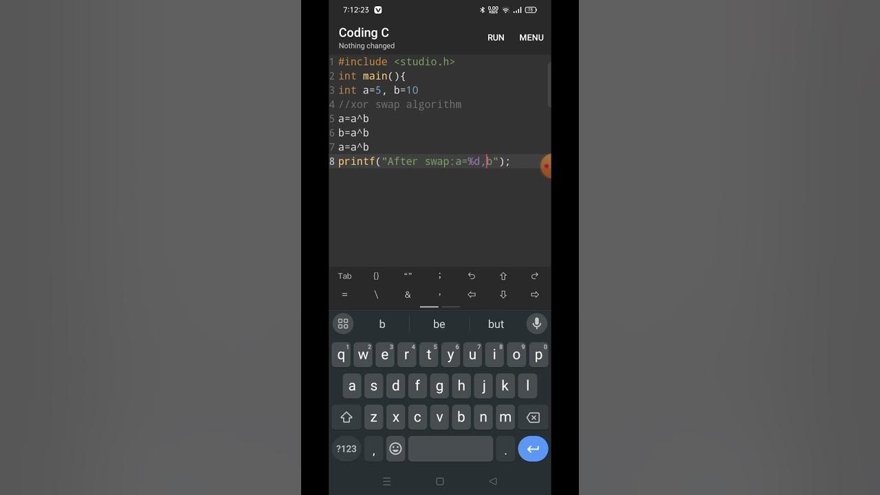 Swapping Two Variables without a temporary variable👀#python - YouTube