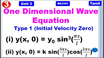 TPDE|MA3351|Unit 3|One Dimensional Wave Equation|Application of PDE |Zero Initial Velocity|Problem 3