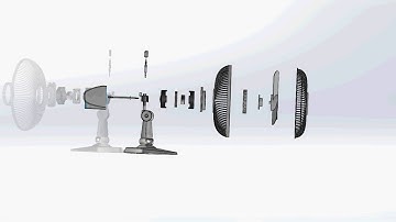 Oscillating Fan SolidWorks Exploded View Animation