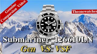 Submariner 126610LN Compared（Gen vs VSF）