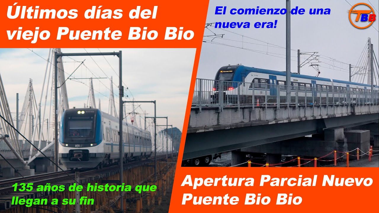 (HD) Los últimas días del viejo Puente Bio Bio y la posterior apertura parcial del Nuevo Puente
