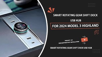 Smart Rotating Gear Shift Dock USB Hub For Tesla Model 3 Highland Installation Steps