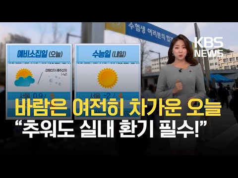 [날씨] 예비소집일 영하권 추위, 강원·제주 산지에 눈 조금 / KBS