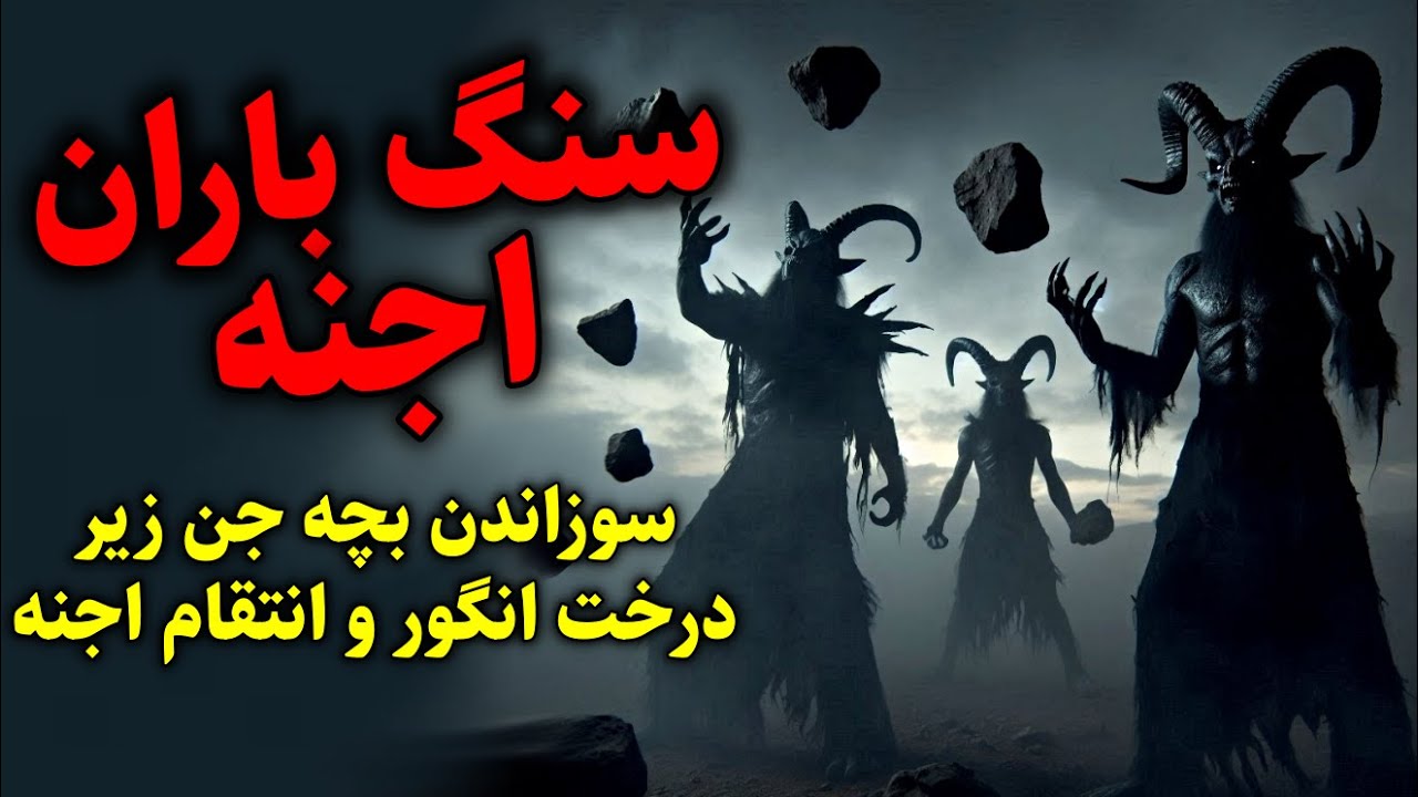 سنگ باران اجنه | سوزاندن بچه جن زیر درخت انگور و انتقام اجنه - YouTube