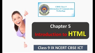 HTML ADVANCE Class 9 IX NCERT CBSE ICT CS Chapter 5