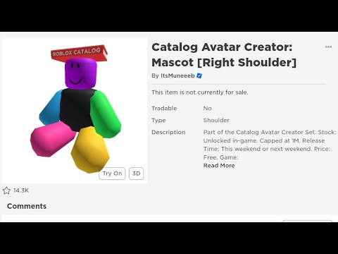 Catalog Avatar Creator: Mascot [Right Shoulder]'s Code & Price - RblxTrade