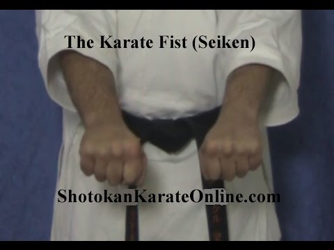 Forming The Karate Fist Seiken