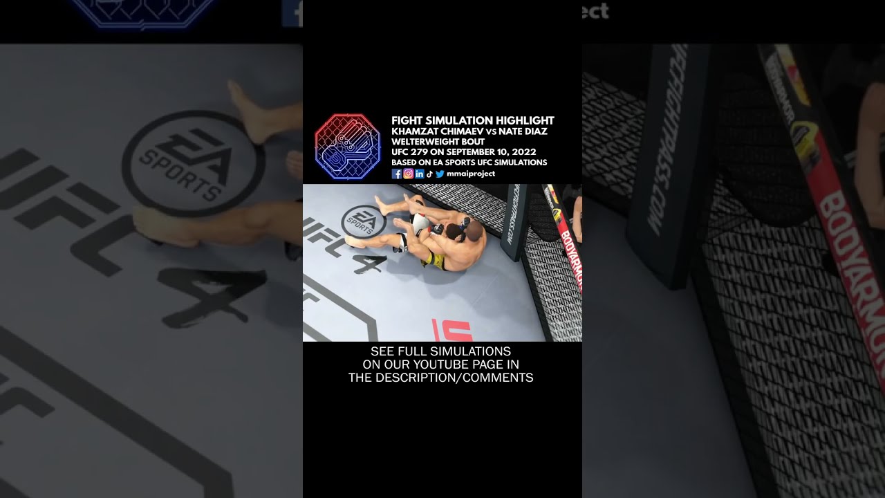 🇷🇺🇺🇸👊🎮 UFC 279 Khamzat Chimaev vs Nate Diaz September 10, 2022 Fight Simulation Highlight 