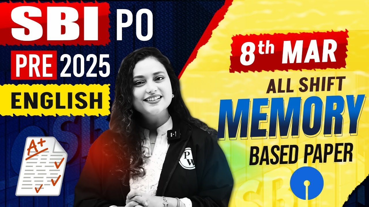 SBI PO Prelims Exam 2025 | SBI PO English Memory Based Paper | English ...